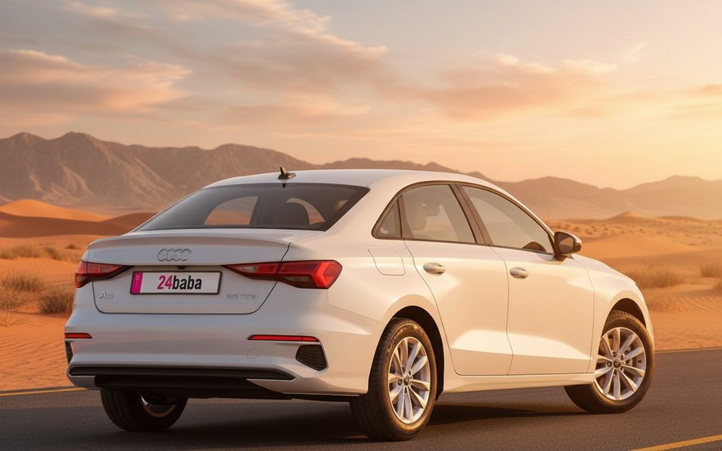 Audi A3 2023 White side profile