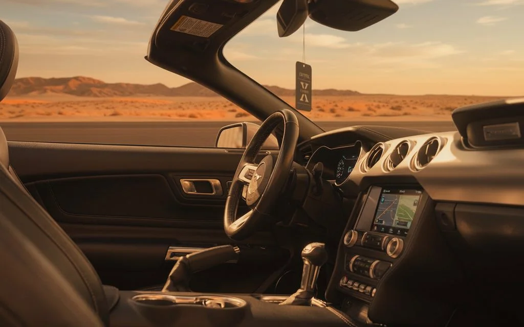 Ford Mustang 2023 dashboard and infotainment – rental in Dubai