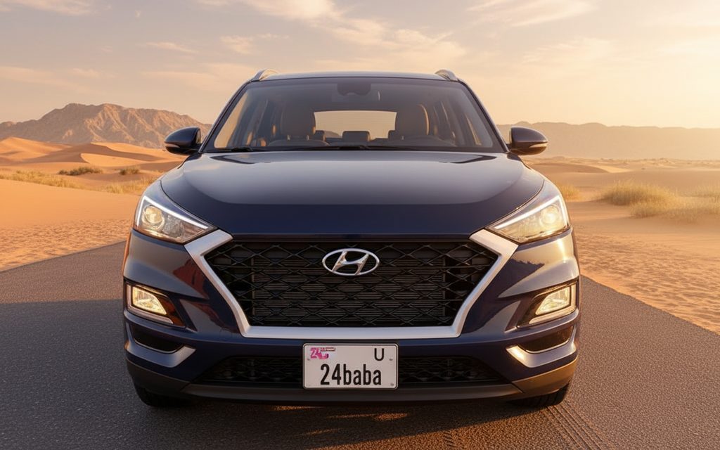 Hyundai Tucson 2021 Blue front view with headlights