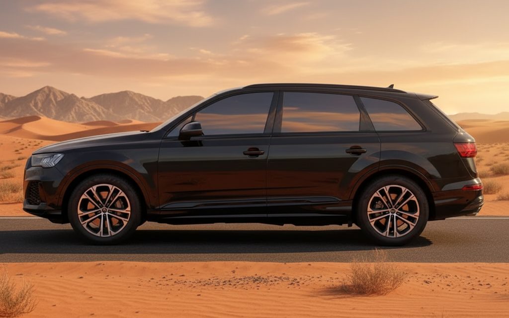 Audi Q7 2024 Black side profile