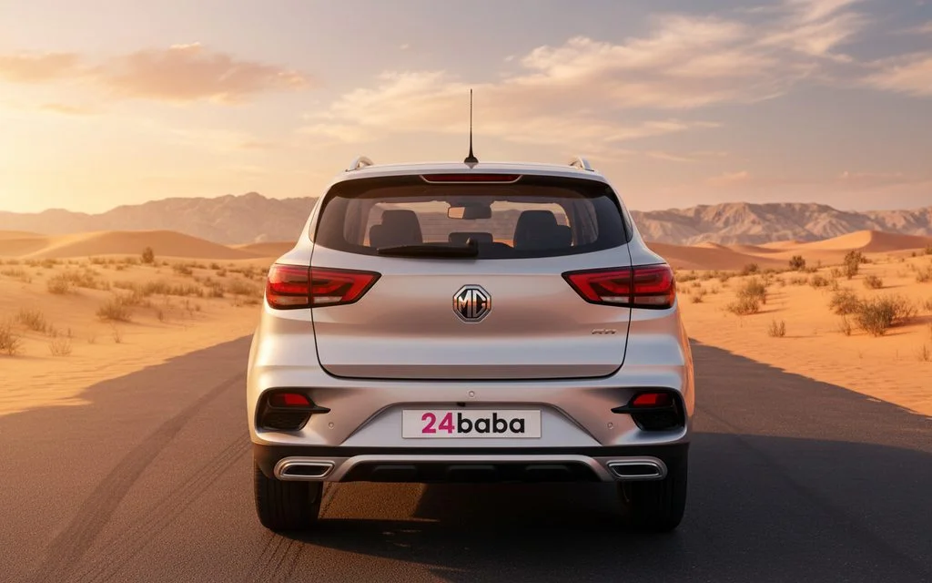 Mg Zs 2023 Grey rear view showing taillights