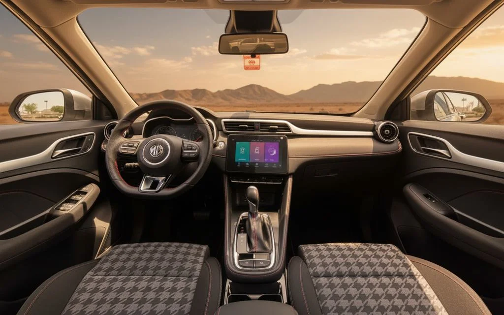 Mg Zs 2023 interior view showing trim