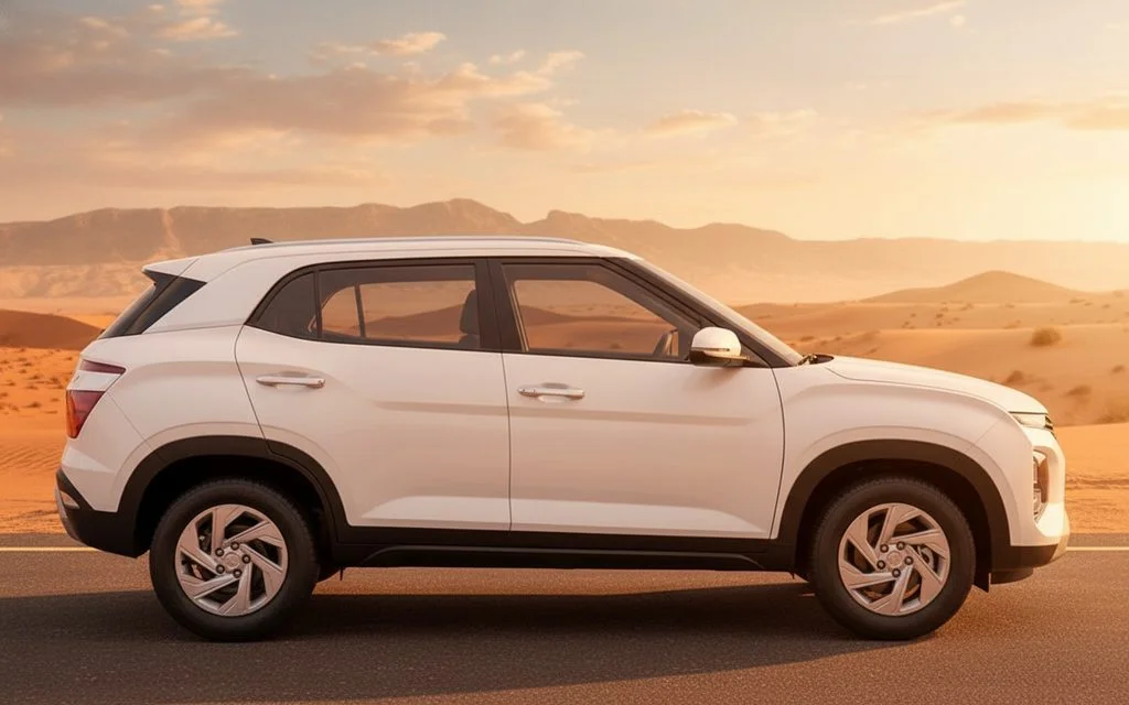 Hyundai Creta 2024 White side profile
