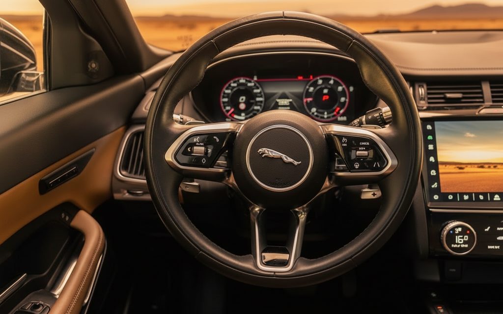 Jaguar E Pace 2021 interior view showing trim