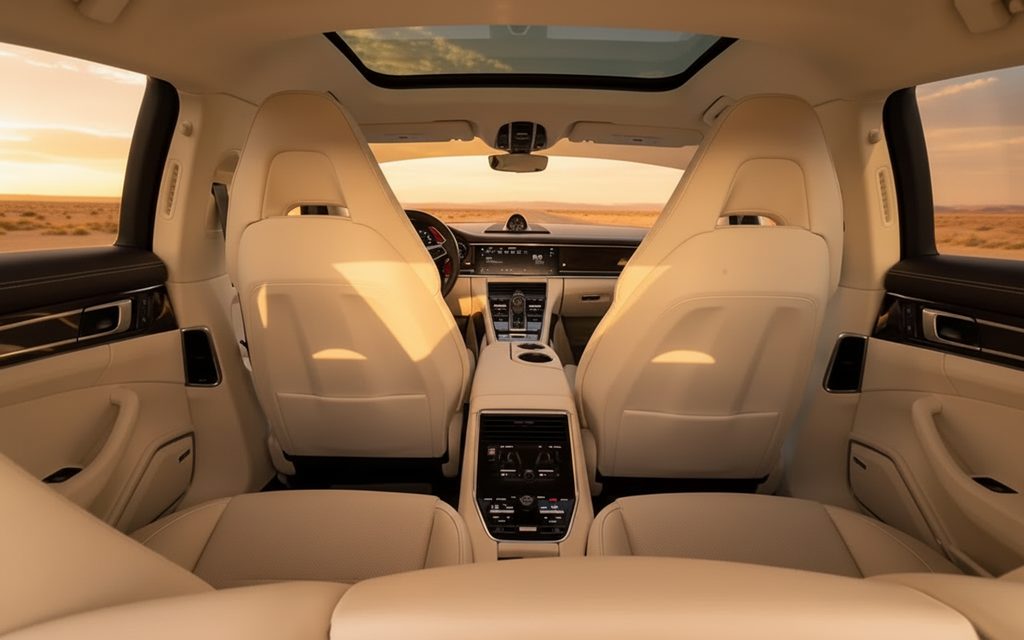 Porsche Panamera 2022 leather seats and cabin