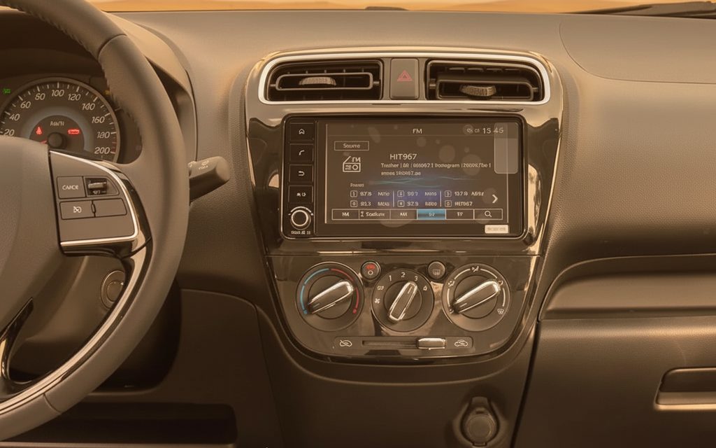 Mitsubishi Attrage 2024 dashboard and infotainment