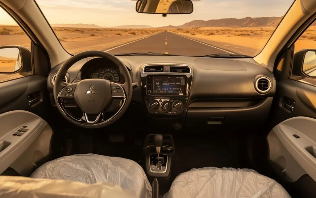 Mitsubishi Attrage 2024 interior view showing trim