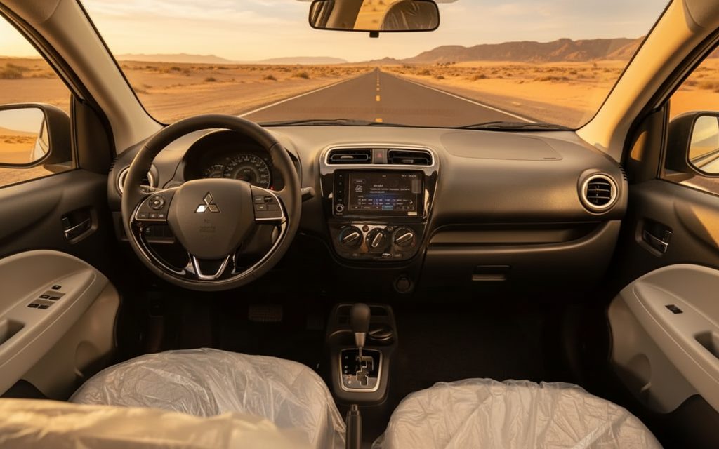 Mitsubishi Attrage 2024 interior view showing trim