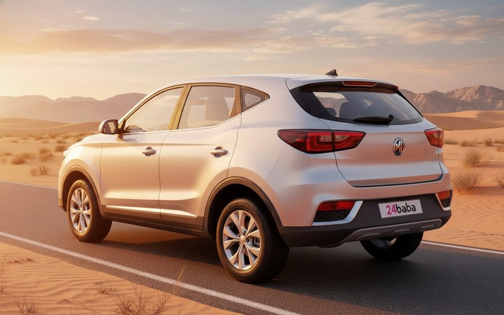 Mg Zs 2020 Silver rear view showing taillights