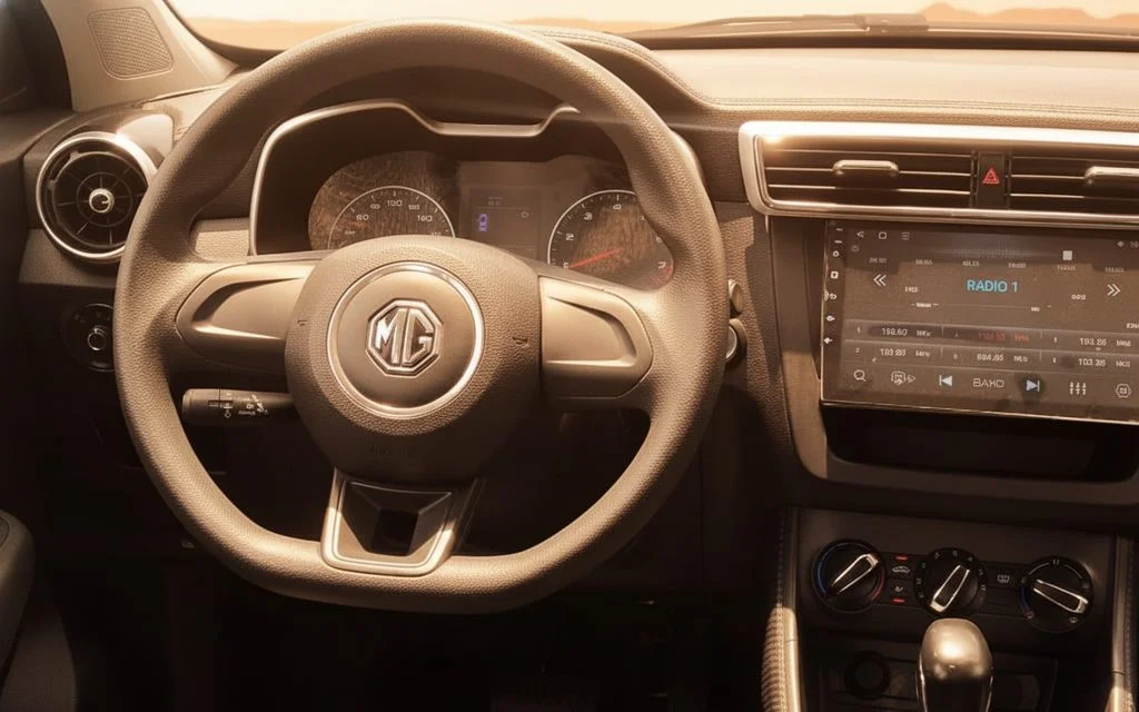 Mg Zs 2020 interior view showing trim