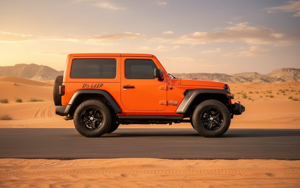 Jeep Wrangler 2025 Orange side profile