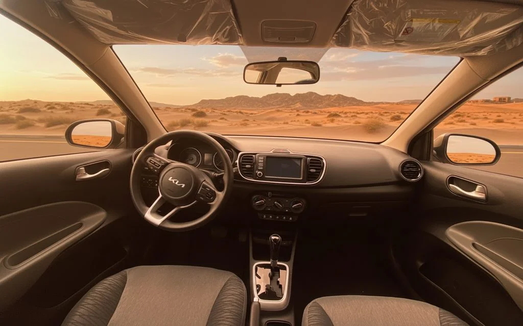 Kia Pegas 2024 interior view showing trim