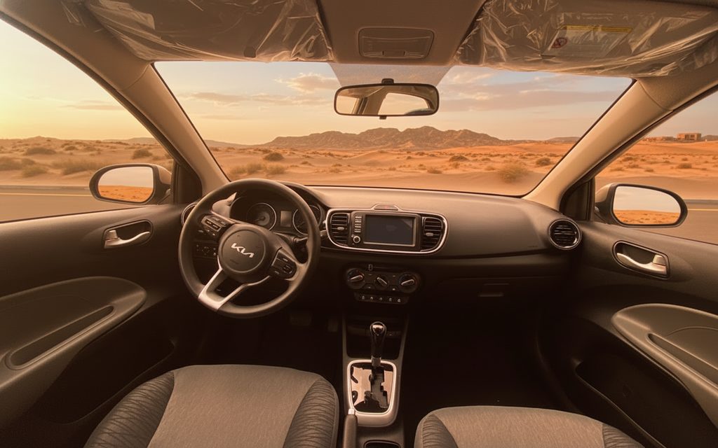 Kia Pegas 2024 interior view showing trim