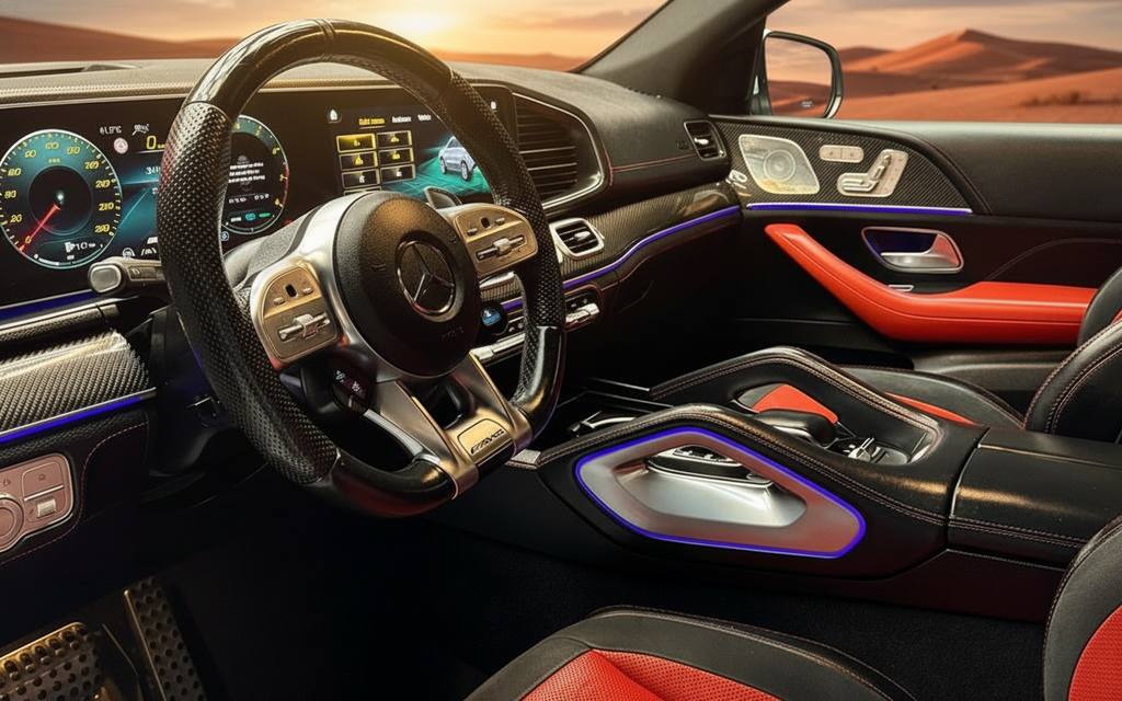 Mercedes Gle53 2023 dashboard and infotainment