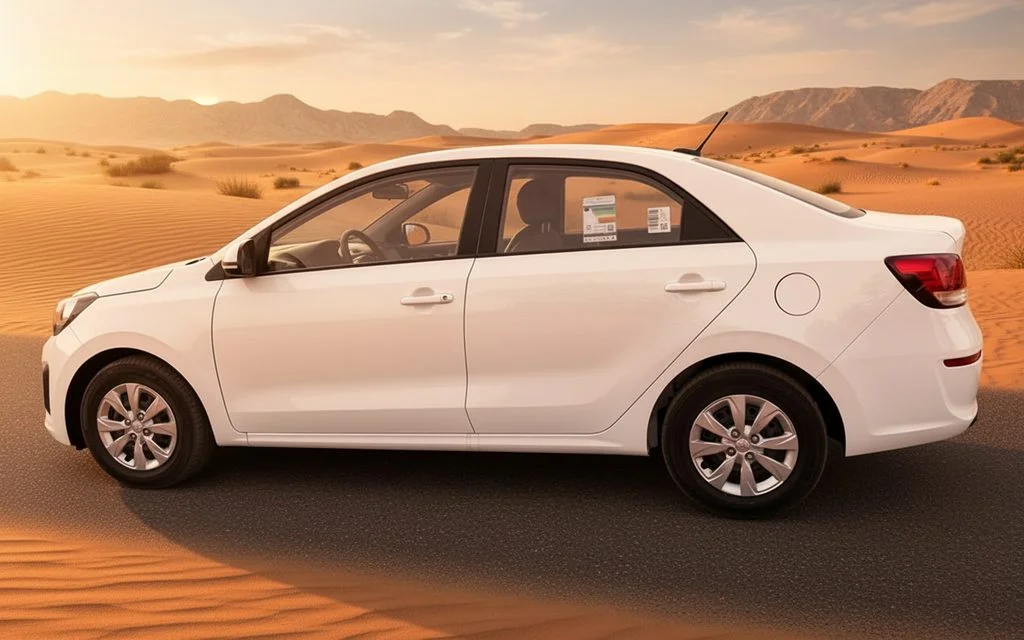 Kia Pegas 2025 White side profile