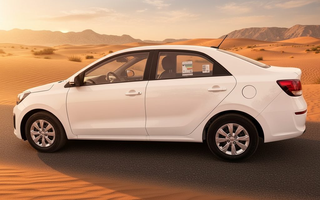 Kia Pegas 2025 White side profile