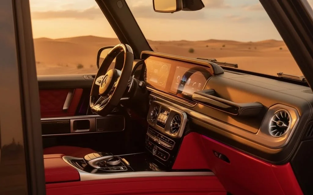 Mercedes G63 2022 interior view showing trim