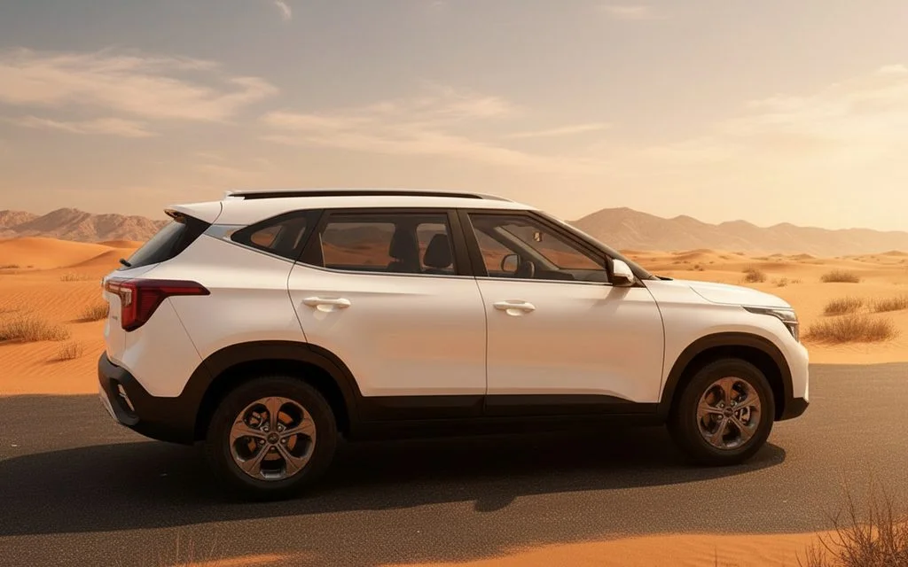 Kia Seltos 2024 White side profile