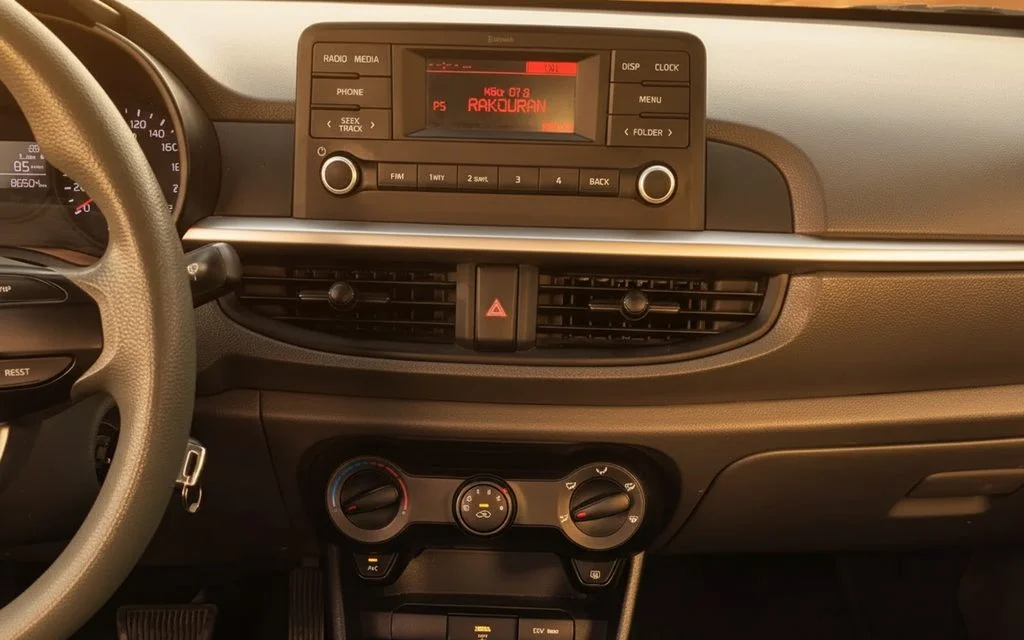 Kia Picanto 2021 dashboard and infotainment