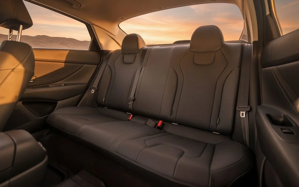 Hyundai Elantra 2024 leather seats and cabin – rental in Dubai