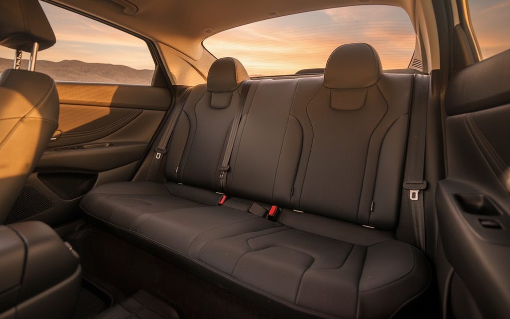 Hyundai Elantra 2024 leather seats and cabin – rental in Dubai