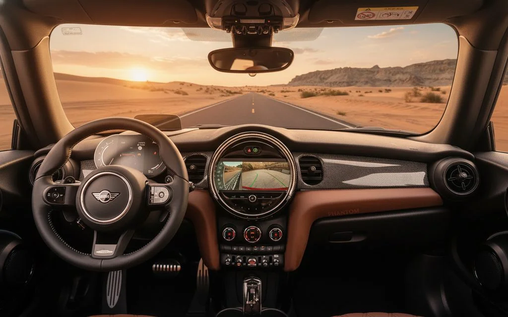 Mini Cooper 2023 interior view showing trim
