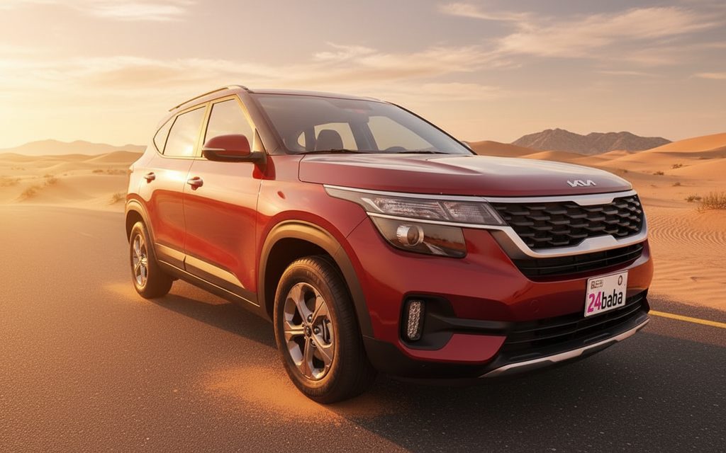 Kia Seltos 2023 Red front view with headlights