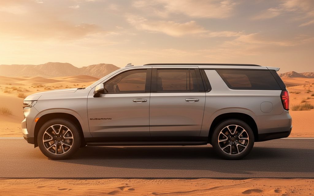 Chevrolet Suburban 2024 Silver side profile