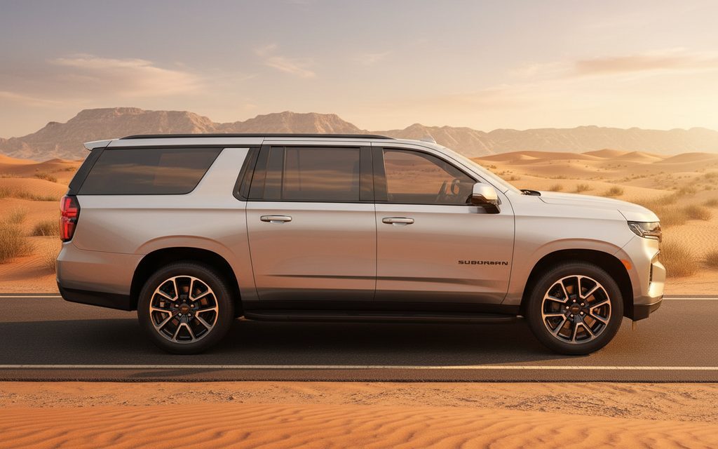 Chevrolet Suburban 2024 Silver side profile