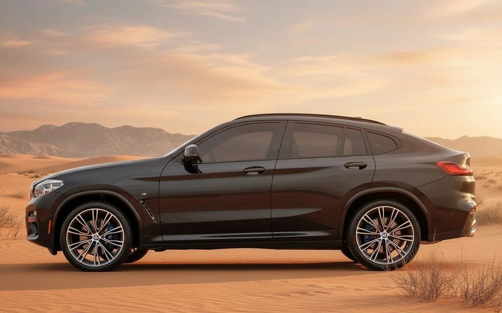 Bmw X4 2021 Black side profile