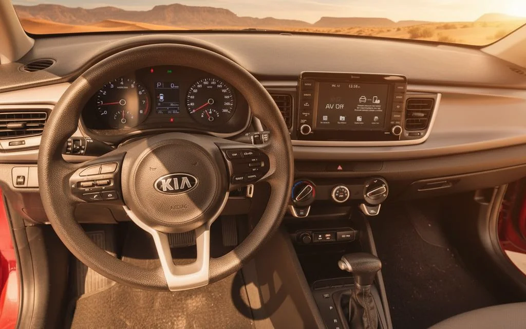 Kia Rio 2020 interior view showing trim