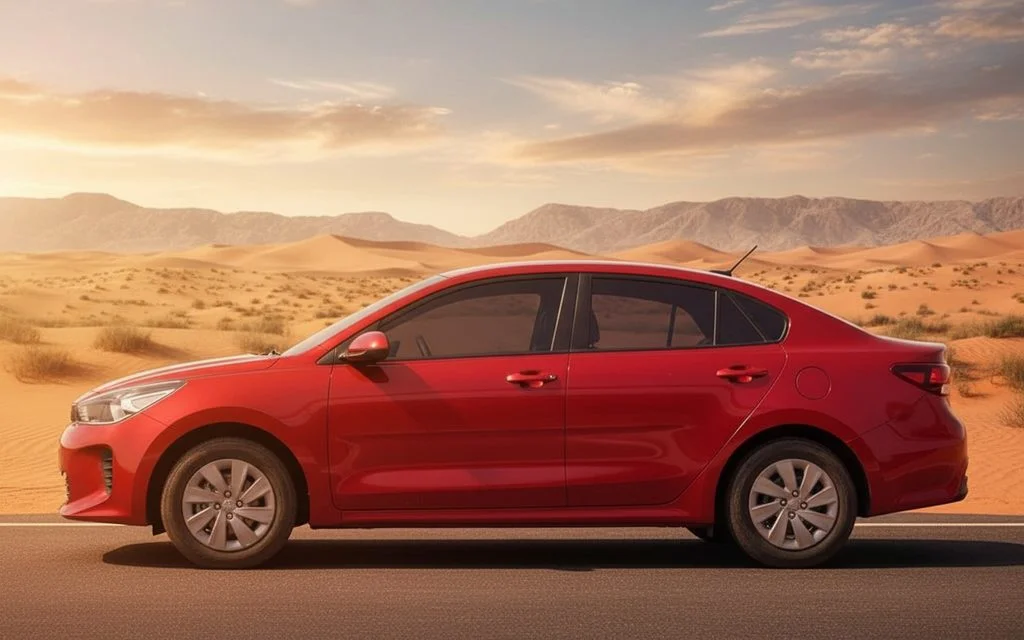 Kia Rio 2020 Red side profile