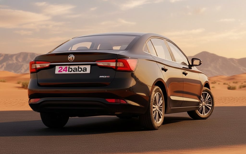 Mg 5 2024 Black rear view showing taillights