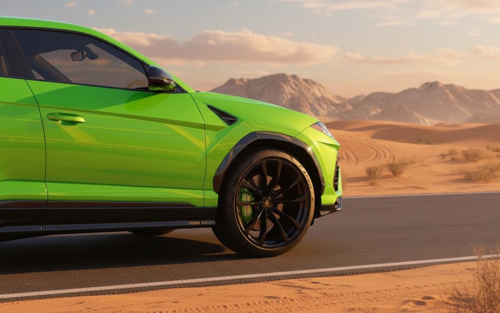 Lamborghini Urus 2022 alloy wheel close up