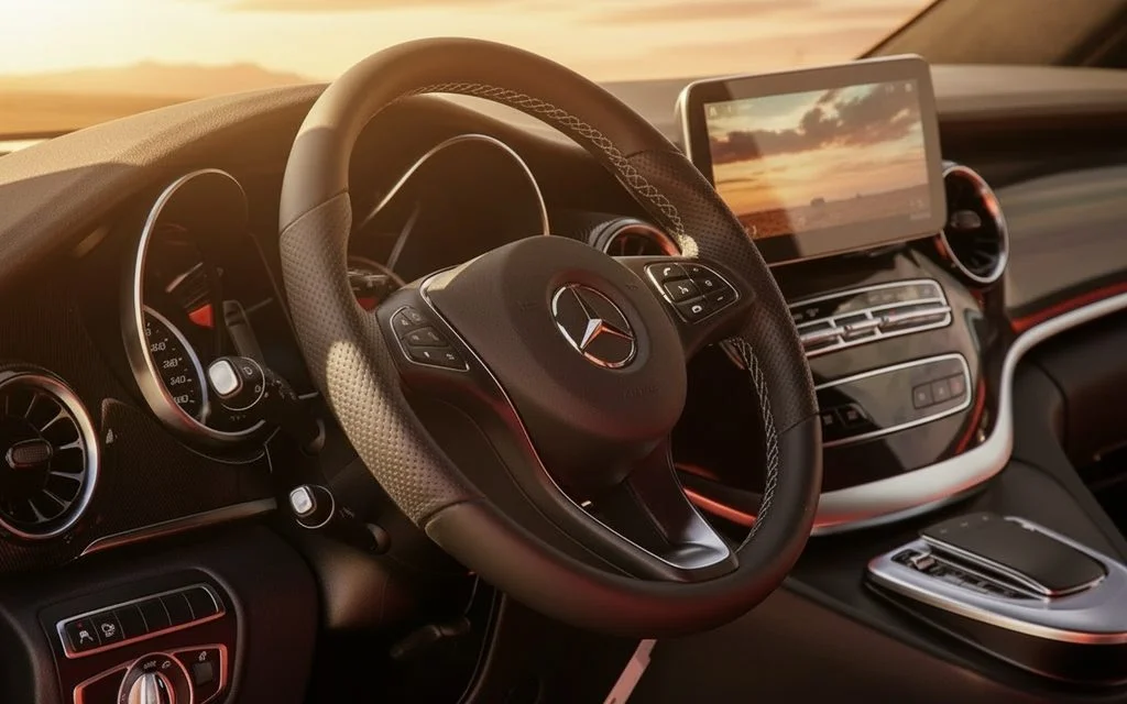 Mercedes V Class 2023 interior view showing trim