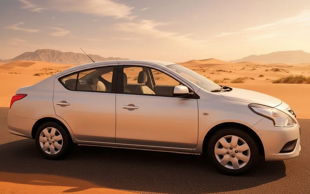 Nissan Sunny 2024 White side profile