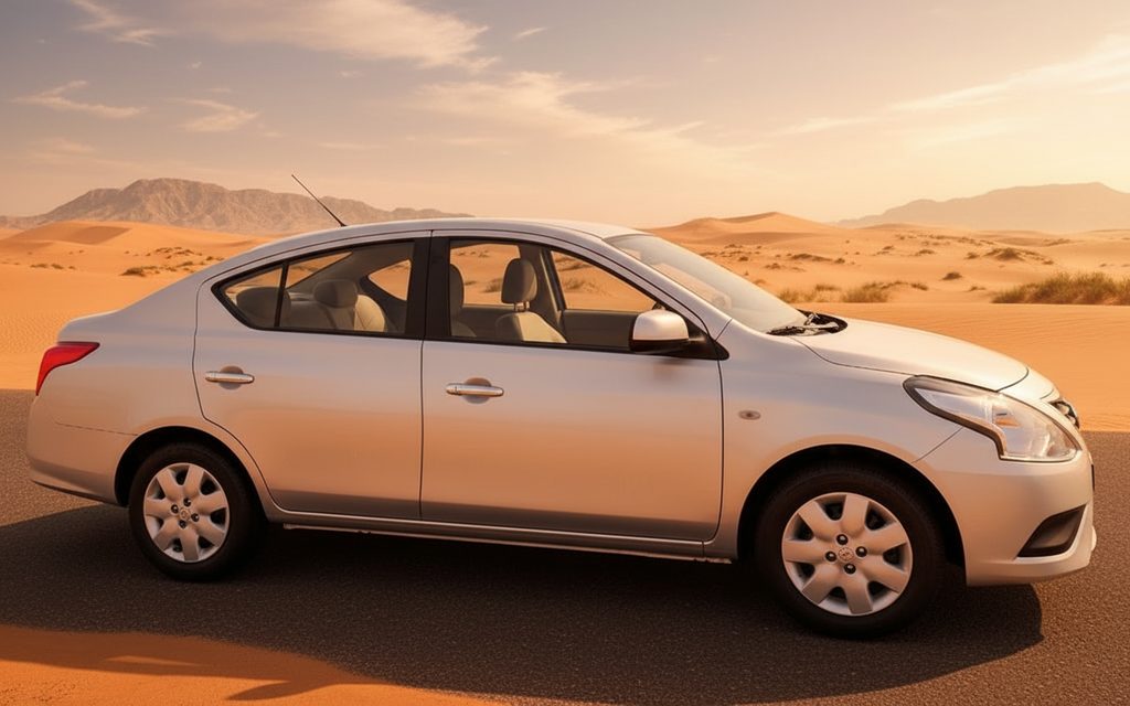 Nissan Sunny 2024 White side profile