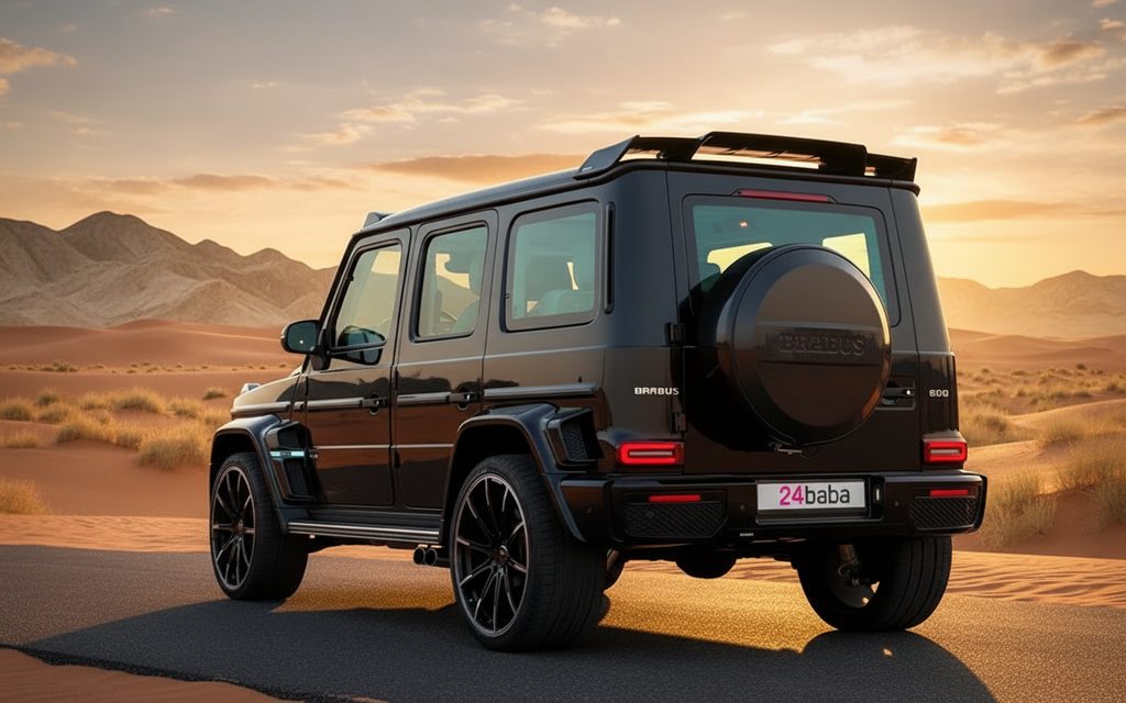 Mercedes G63 2023 Black rear view showing taillights