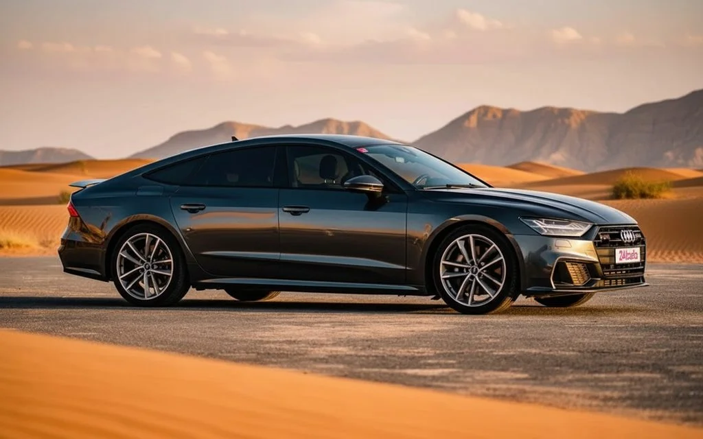 Audi A7 2021 Black side profile