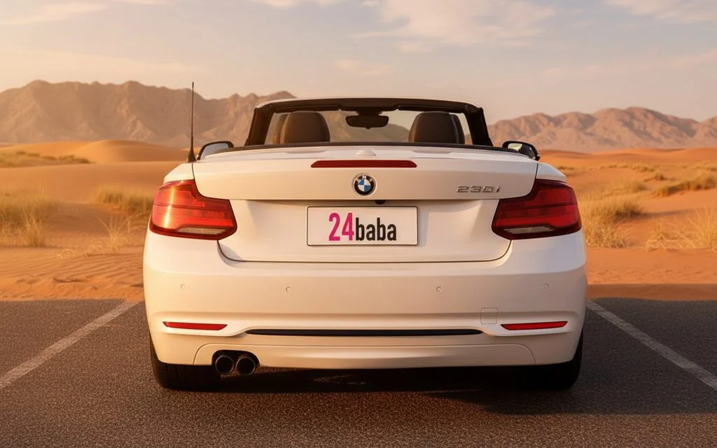 Bmw 230 2020 White rear view showing taillights