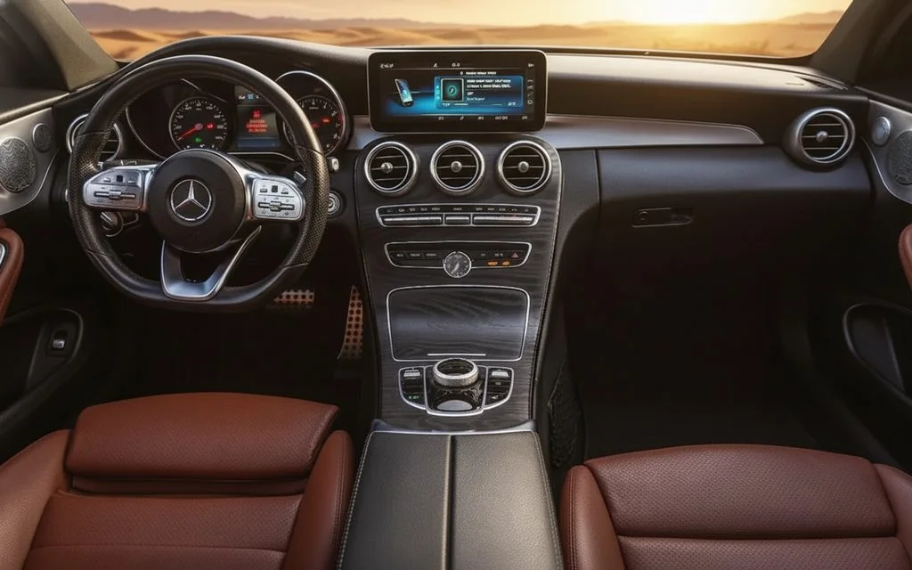 Mercedes C300 2025 dashboard and infotainment