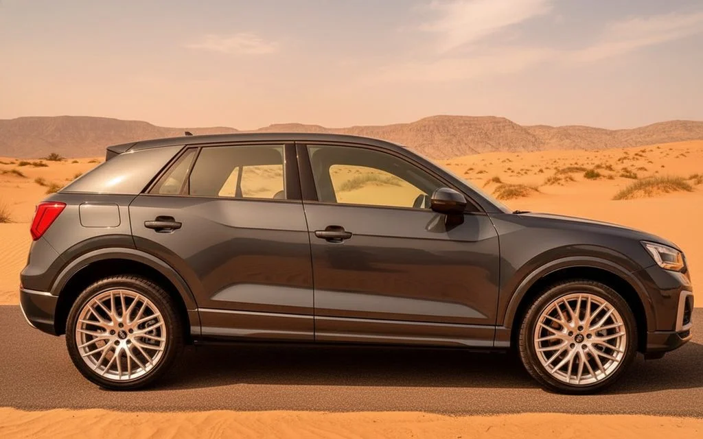 Audi Q2 2024 Black side profile