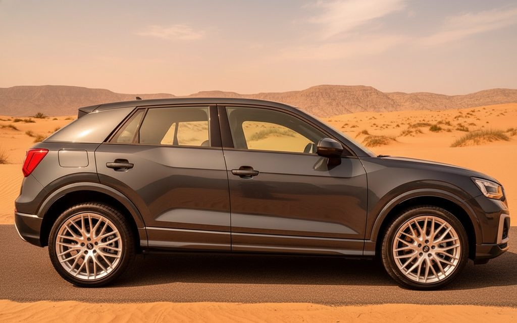 Audi Q2 2024 Black side profile