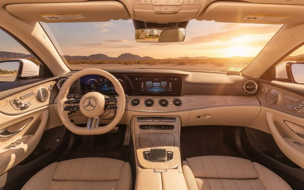 Mercedes E450 2021 dashboard and infotainment