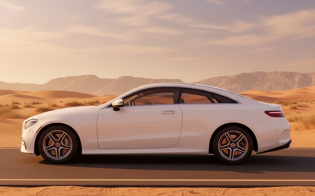 Mercedes E450 2021 White side profile