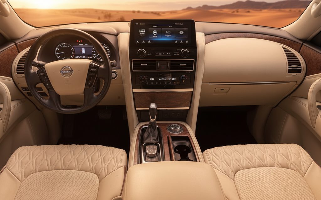 Nissan Patrol 2024 interior view showing trim