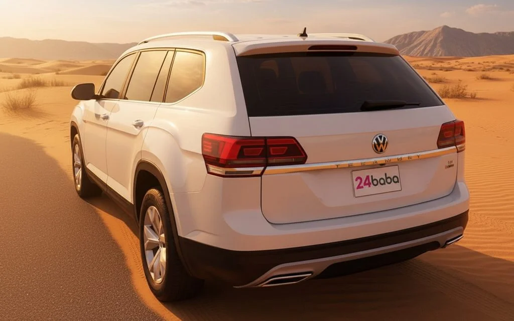 Volkswagen Teramont 2025 White rear view showing taillights