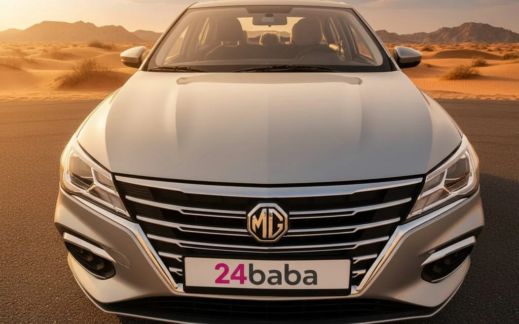 Mg 5 2024 Silver front view with headlights