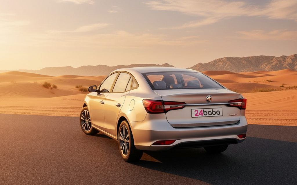 Mg 5 2024 Silver rear view showing taillights
