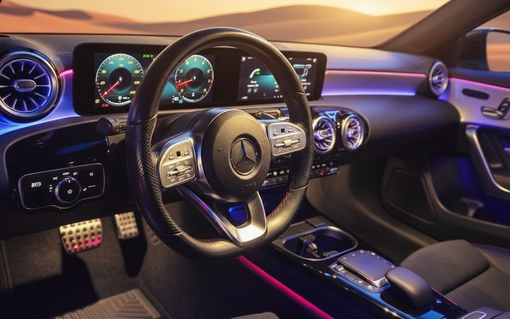 Mercedes Cla250 2021 dashboard and infotainment